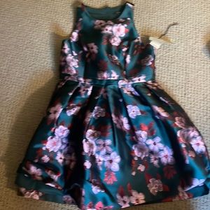 Floral Green Formal Dress